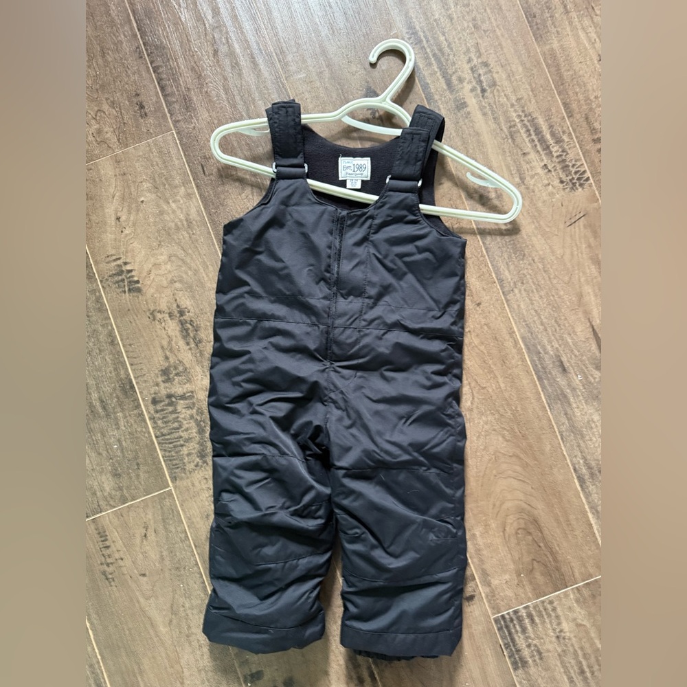 The children’s place black snow overalls